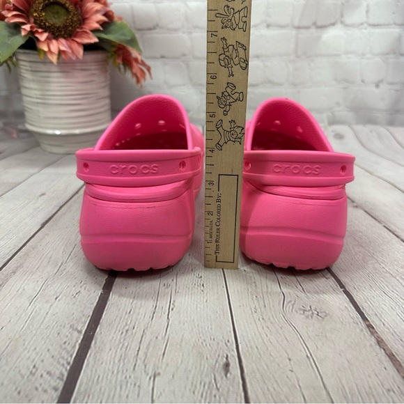 CROCS iconic comfort Bold Pink Platform Clogs sz 10 womens casual outdoor - Picture 4 of 6